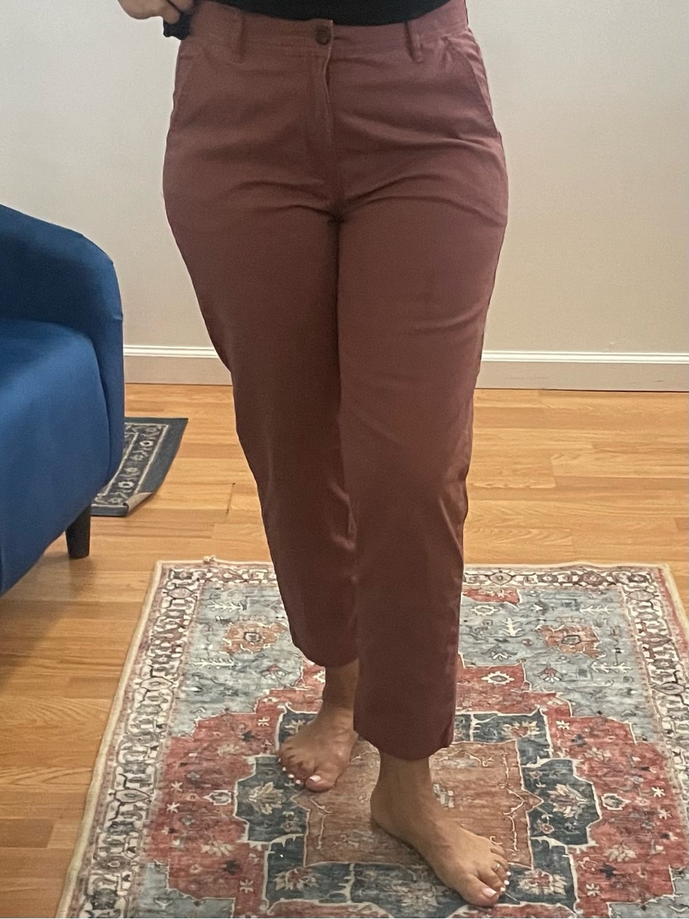 Women’s Salmon Pink Chino Pants - Classic Straight Fit